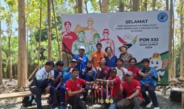 Tukik Anyer Surf & Sailing Borong Medali di POΝ ΧΧΙ 2024