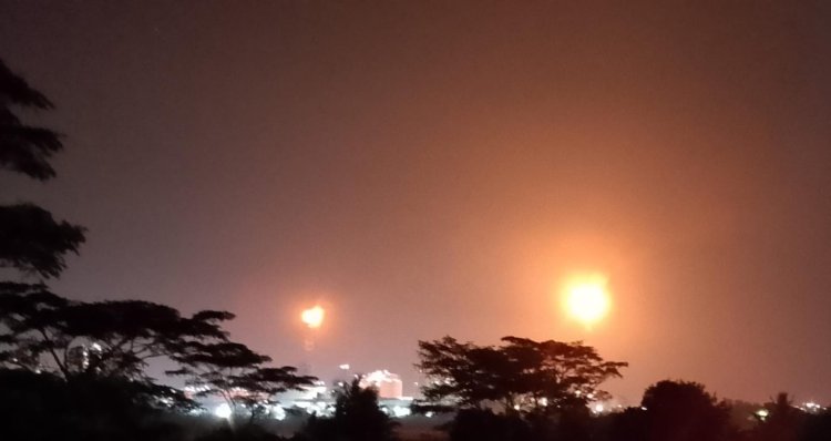 Warga Kruwuk Kelurahan Rawa Arum Cilegon, Digegerkan Suara Badai Diduga Berasal dari PT Lotte Chemical Indonesia 